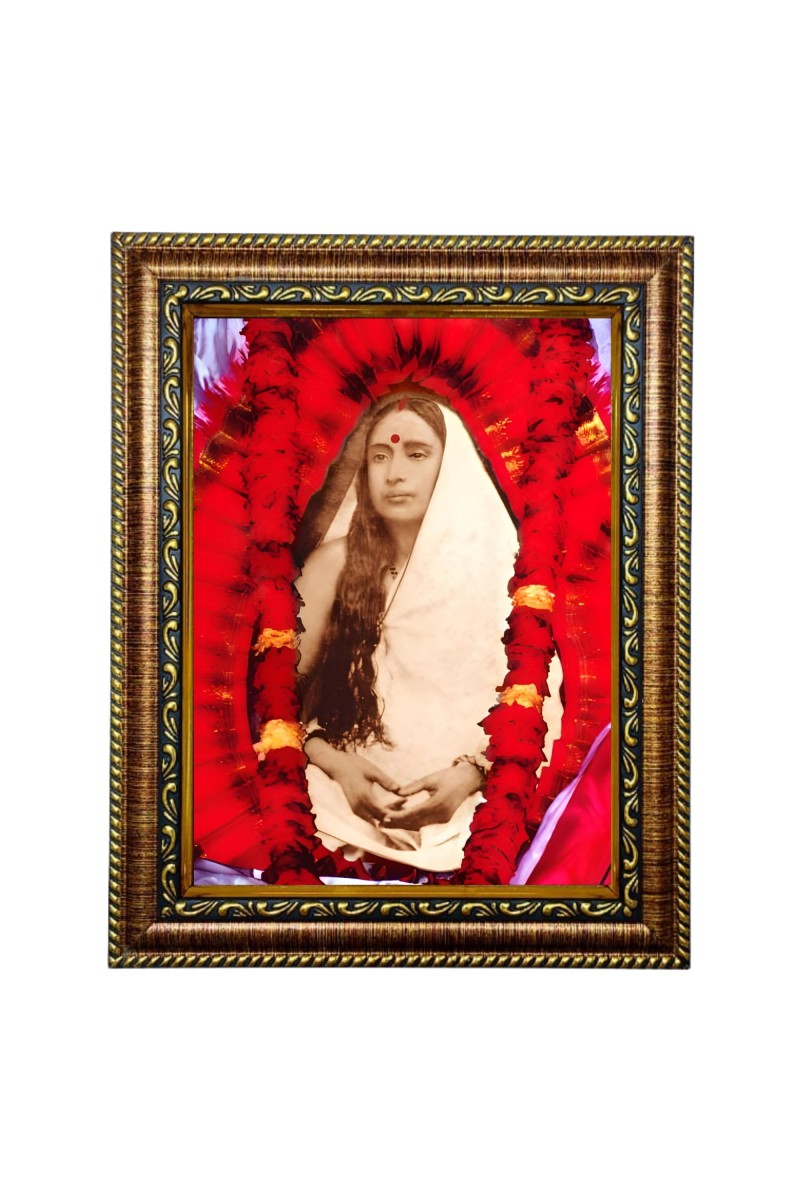 HiTech SalesMaa Sarada Devi photo frame for wall hanging/gift/temple/puja room/home decor with PVC Frame & Front Face - Glass (9 x 7 in)