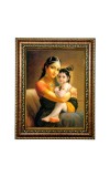 HiTech Sales Lord Krishna with mother Divine Krishna and Mata photo frame for Office, Wall/Table, Study room & living room, gifts | PVC Frame & Front Face - Glass (10 x 8 in)
