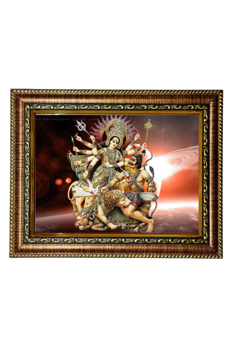 HiTech Sales Durga Maa Nav Roop photo frame Navratri Poojan Divine avatars deity for Office, Wall/Table, Study room & living room, gifts | PVC Frame & Front Face - Glass (12 x 10)