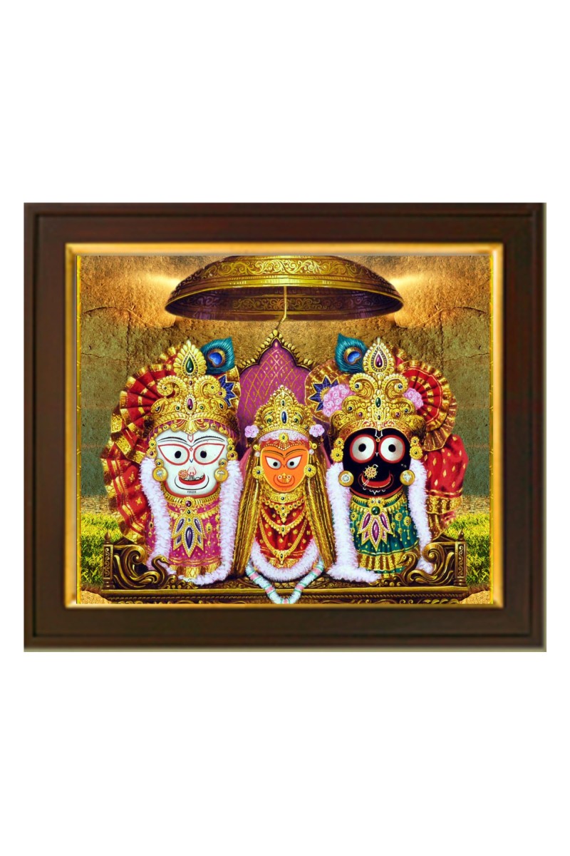 Hi Tech Sales photo frame of lord jagannath for wall set wall hanging photo frame for home & office decoration (10x12) inch