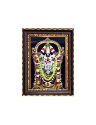 Sri Tirupati Balaji Digital Print Photo 10.7x12.7 inches - Vibrant Religious Wall Art for Home or Office Decor.