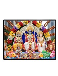 Lord RamSiya Laxman Laminated Photo - 7x9 Inches, Divine Blessings For Home & Office And Temple Decoration (F16110)