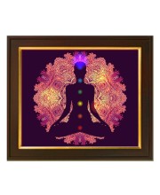 HiTech Sales Kamdhenu Cow statue Brass sculpture idol Hindu religious Sacred .deity for Office, Wall/Table, Study room & living room, gifts | PVC Frame & Front Face - Glass (9 x 7) (10 x 12)