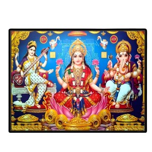 Lord Ganesha Maa Laxmi Sarswati Laminated Photo - 13x15 Inches, Divine Blessings For Home & Office And Temple Decoration (F16122) Lord Ganesha Maa Laxmi Sarswati Laminated Photo - 13x15 Inches, Divine Blessings For Home & Office And Temple Decoration (F16122)