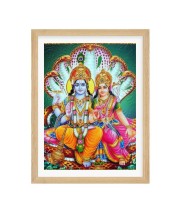 Sri Sri Narayan and Goddess Maa Laxmi Colored Photos |Divine Hindu Wall Art for Home & Temple Decoration | Perfect for Home Altar, Pooja Room, and Gifts | Inspirational Hindu Decor for Meditation &
