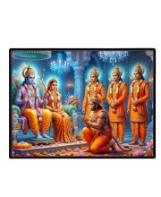Lord RamSiya Laminated Photo - 9x11 Inches, Divine Blessings For Home & Office And Temple Decoration (F16077)