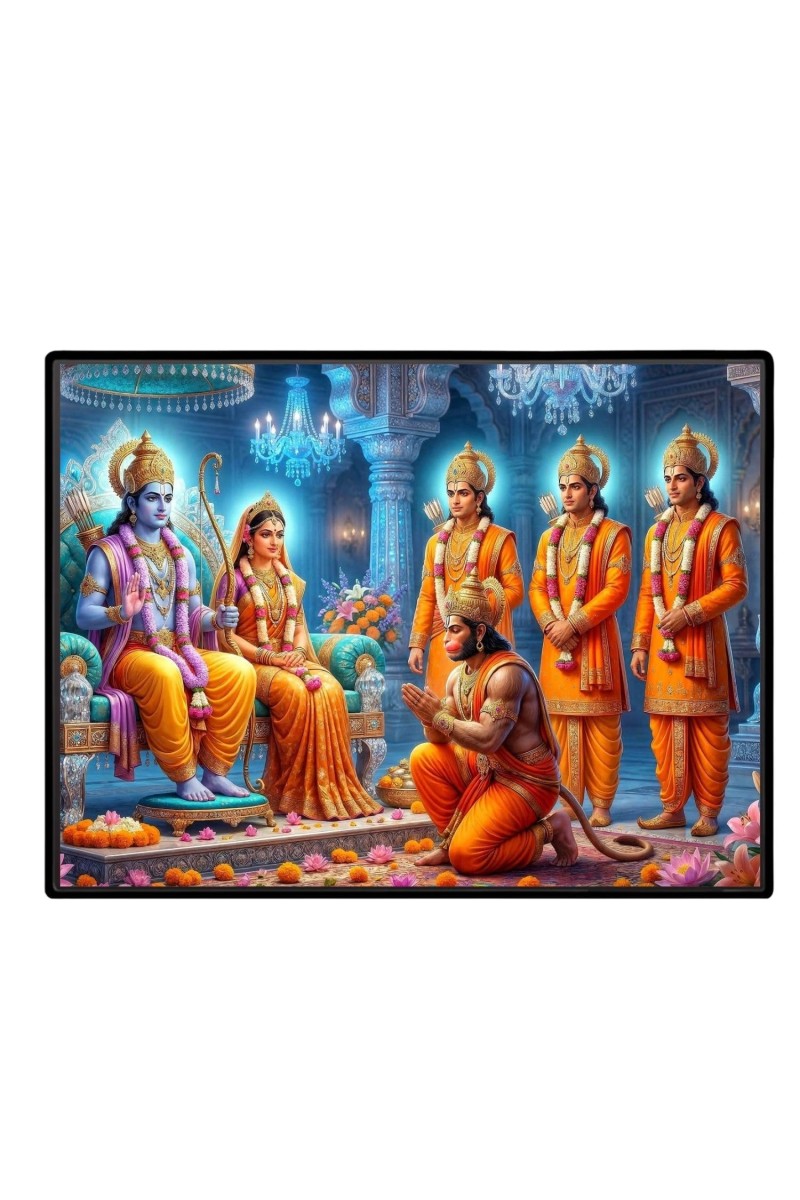 Lord RamSiya Laminated Photo - 9x11 Inches, Divine Blessings For Home & Office And Temple Decoration (F16077)
