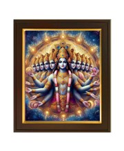 Hitech Sales | Divine Multiverse: Exquisite Framed Artwork of Hindu God Vishnu's Viswaroopa Form | Wall Painting Photo Frame For Home Decoration And Gifting - size: 10x12 inch.
