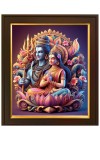 HI Tech Sales Modern Art Shiv Parvati Photo Frames Wall Room and Home Office Decoration Gift Made Up of Digital Painting with Frame (10X12 INCH)