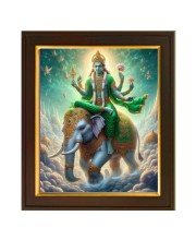 HItech Sales | Divine Vishnu Photo Frame - Spiritual Hindu God Wall Art - size: 10x12 inch.