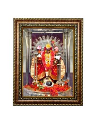 HiTech Sales KALI MATA BHABATARINI DAKSHINESWAR Painting for Living Room, Home Decor, Bedroom, Office with PVC Frame & Front Face - Glass (9 x 7 in)