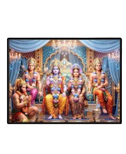 Lord RamSiya Laxman Laminated Photo - 9x11 Inches, Divine Blessings For Home & Office And Temple Decoration (F16115)