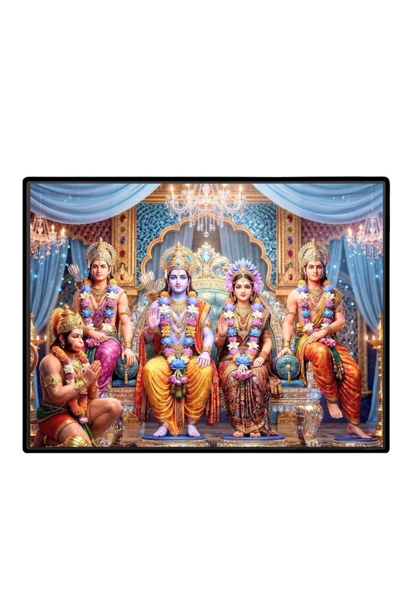 Lord RamSiya Laxman Laminated Photo - 9x11 Inches, Divine Blessings For Home & Office And Temple Decoration (F16115)