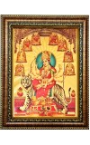 HI Tech Sales Golden Photo Frame Of Goddess Nav Durga/Maa Ambe with 9 Forms (35x26 cm)