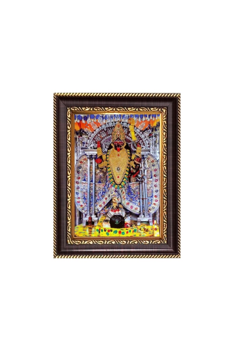 Maa kaai Dakhineswar Kaali Digital Print Photo 8.7x10.7 inches - Vibrant Religious Wall Art for Home or Office Decor.