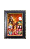 Hitech Sales Jagannath Dev, Balaram, Subhadra Photo Frame for Temple and Home Decoration, 5 x 7 Inches – Brown (Pack of 1)