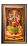 Ma Durga Digital Golden Balck Color Photo Frame | Hindu Religious Wall Decor | 10x16 Inches - Inspirational Wall Art For Office, Home Decor - Ideal Spiritual Gift (F16915)