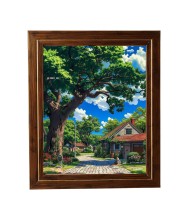 Hitech Sales Nature Scenery Photo Frame for Kids Room, Bedroom, Living Room (Wall and Tabletop, Rectangular, Printed Photo, 12 x 14 inches Frame, Brown)