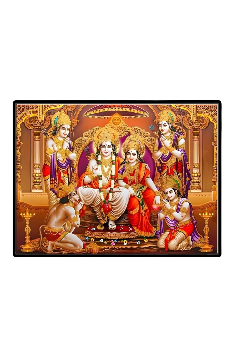 Lord RamSiya Laxman Laminated Photo - 9x11 Inches, Divine Blessings For Home & Office And Temple Decoration (F16109)