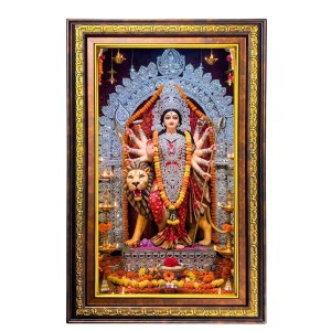 Goddess Durga Digital Golden Balck Color Photo Frame | Hindu Religious Wall Decor | 10x16 Inches - Inspirational Wall Art For Office, Home Decor - Ideal Spiritual Gift (F16907) Goddess Durga Digital Golden Balck Color Photo Frame | Hindu Religious Wall Decor | 10x16 Inches - Inspirational Wall Art For Office, Home Decor - Ideal Spiritual Gift (F16907)