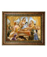 HiTech Sales Sri Krishna Janmashtami Pooja photo frame deity for Office, Wall/Table, Study room & living room, gifts | PVC Frame & Front Face - Glass (10 x 8)