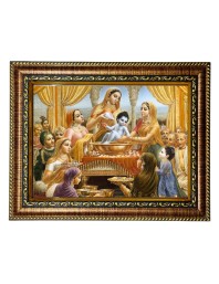 HiTech Sales Sri Krishna Janmashtami Pooja photo frame deity for Office, Wall/Table, Study room & living room, gifts | PVC Frame & Front Face - Glass (10 x 8)