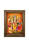 HiTech Sales Lord Ram Sita Lakshman And Hanuman photo frame Hindu God wall art religious deity for Office, Wall/Table, Study room & living room, gifts | PVC Frame & Front Face - Glass (10 x 8)