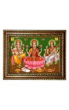 HiTech Sales Goddess Lakshmi Ganesha Saraswati photo frame goddesses murti deity for Office, Wall/Table, Study room & living room, gifts | PVC Frame & Front Face - Glass (12 x 10)