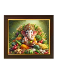 Hitech Sales | Lord Ganesha (Ganpati) Photo Frame - Wall hanging Frame Perfect for Home Decoration, Pooja Room and Gifting - Size: 10x12 inch.