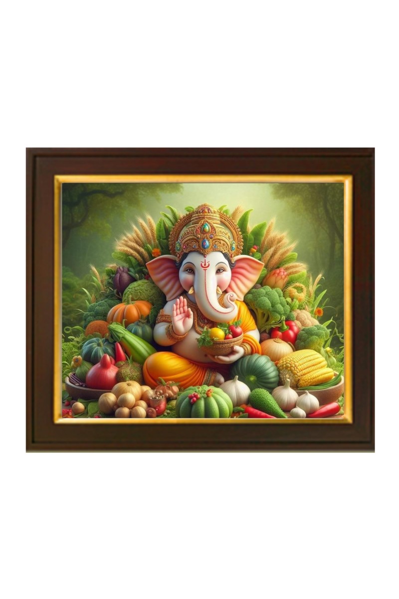 Hitech Sales | Lord Ganesha (Ganpati) Photo Frame - Wall hanging Frame Perfect for Home Decoration, Pooja Room and Gifting - Size: 10x12 inch.