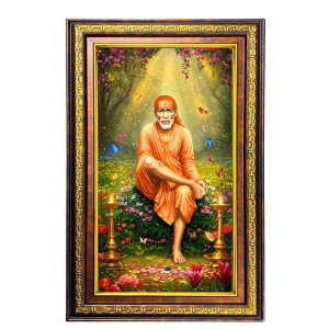 Lord Saibaba Digital Golden Balck Color Photo Frame | Hindu Religious Wall Decor | 18x24 Inches - Inspirational Wall Art For Office, Home Decor - Ideal Spiritual Gift (F16785) Lord Saibaba Digital Golden Balck Color Photo Frame | Hindu Religious Wall Decor | 18x24 Inches - Inspirational Wall Art For Office, Home Decor - Ideal Spiritual Gift (F16785)