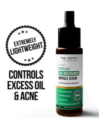 Dr. Sheth's Centella & 10% Niacinamide Face Serum | Oil & Sebum Control | Acne Scars, Acne Marks, Redness & Skin Irritation | Lightweight & Quick-Absorbing | Fades Discoloration & Improves Skin Texture | For All Skin Types | 30 ml