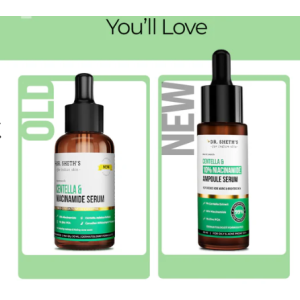 Dr. Sheth's Centella & 10% Niacinamide Face Serum | Oil & Sebum Control | Acne Scars, Acne Marks, Redness & Skin Irritation | Lightweight & Quick-Absorbing | Fades Discoloration & Improves Skin Texture | For All Skin Types | 30 ml
