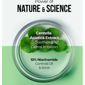 Dr. Sheth's Centella & 10% Niacinamide Face Serum | Oil & Sebum Control | Acne Scars, Acne Marks, Redness & Skin Irritation | Lightweight & Quick-Absorbing | Fades Discoloration & Improves Skin Texture | For All Skin Types | 30 ml