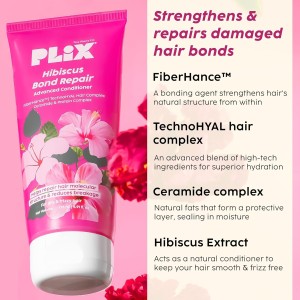 The Plant Fix Plix Hibiscus Bond Repair Advanced Conditioner | Repairs Hair Molecular Structure & Reduces Breakage With Fiberhance & Technohyal Hair Complex | 175Ml, All, 1 Count