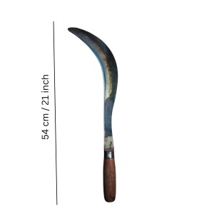 Katari Steel Billhook (Aruval) | Traditional South Indian Iron Knife for Cutting Plants, Vegetables & Agricultural Use