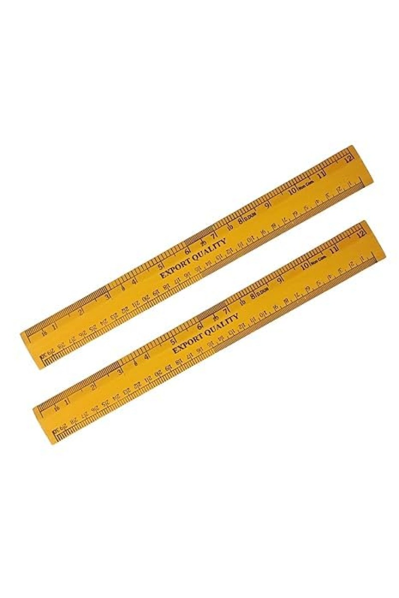 12 inch/30 cm Wooden Ruler Scale for School, Student, Home, Office, Stationery Ruler - set of 2 Measuring scales