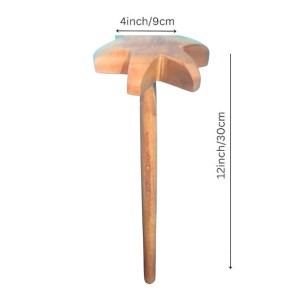 Wooden Dal Ghotni Traditional Hand Masher | Wooden Dal Mathani for Kitchen | Handmade Dal Whisker for Mixing Dal, Kadhi & Curry | Wooden Kitchen Tool