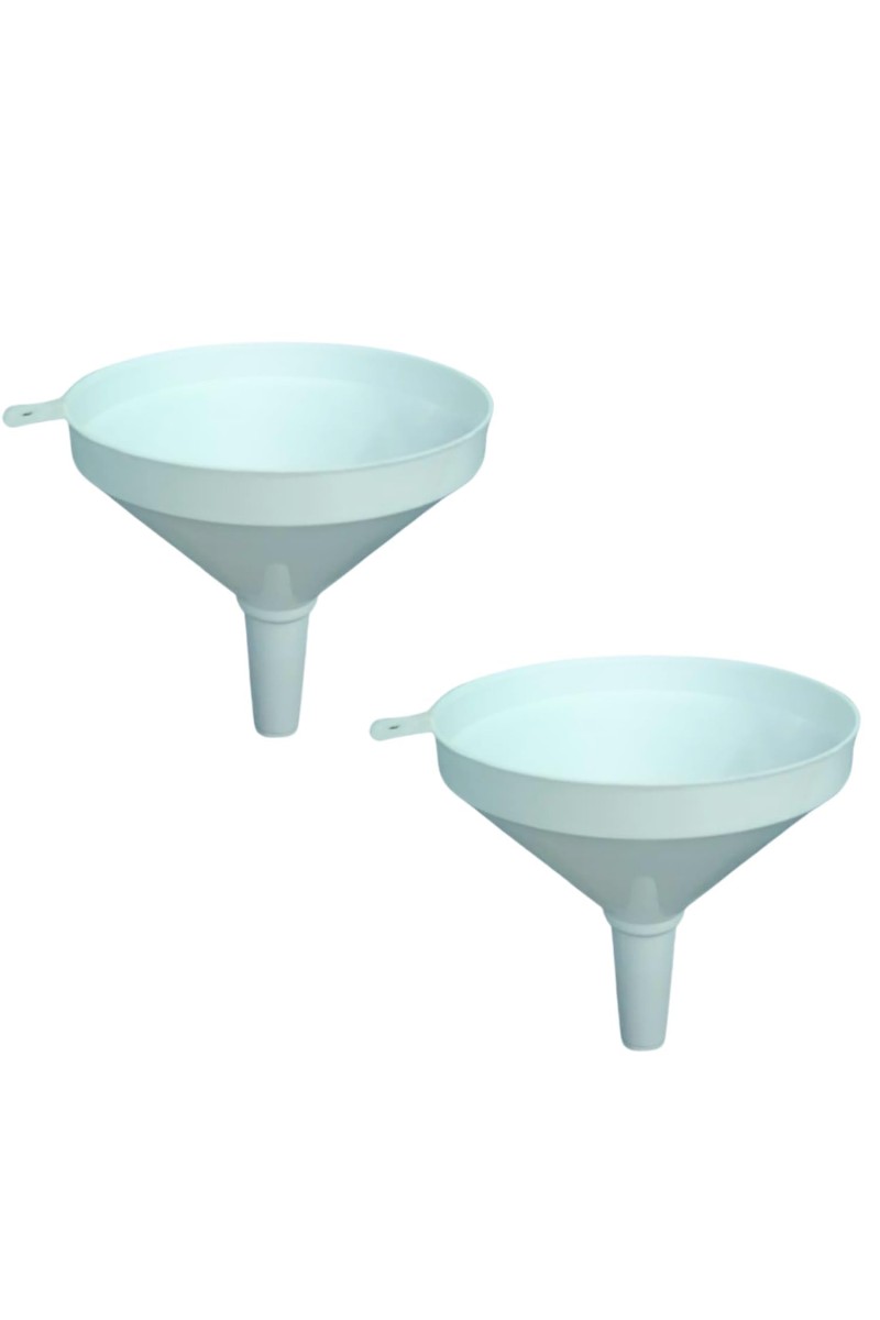 Plastic Funnel Set of 2 | Wide Mouth Multipurpose Liquid Transfer Funnel | Food Grade Durable Funnel for Kitchen, Oil, Water, Juice, Bottles| Easy Pour No-Spill Design