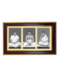 Swami Vivekananda Ramakrishna Paramhansa Sarada Photo Frame 10x6 Inch | Glossy Maroon Polystyrene Frame | Divine Wall & Table Decor | Temple Decoration & Gift Item (Pack Of 1) (F20981)