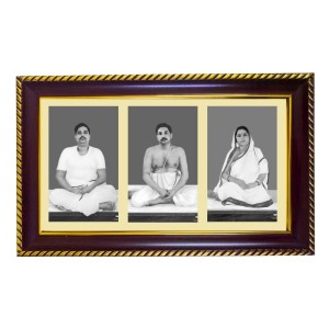 Swami Vivekananda Ramakrishna Paramhansa Sarada Photo Frame 10x6 Inch | Glossy Maroon Polystyrene Frame | Divine Wall & Table Decor | Temple Decoration & Gift Item (Pack Of 1) (F20981)