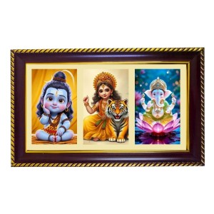 Shiva -Parvti-Ganesha Photo Frame 12x8 Inch | Glossy Maroon Polystyrene Frame | Divine Wall & Table Decor | Temple Decoration & Gift Item (Pack Of 1) (F21232) Shiva -Parvti-Ganesha Photo Frame 12x8 Inch | Glossy Maroon Polystyrene Frame | Divine Wall & Table Decor | Temple Decoration & Gift Item (Pack Of 1) (F21232)