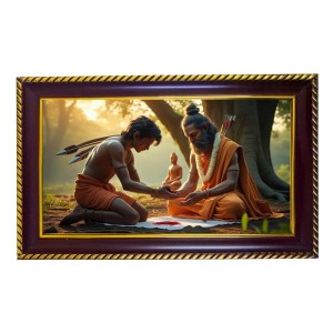 Arjuna’s Archery Teaches Photo Frame 14x10 Inch | Glossy Maroon Polystyrene Frame | Divine Wall & Table Decor | Temple Decoration & Gift Item (Pack Of 1) (F20241) Arjuna’s Archery Teaches Photo Frame 14x10 Inch | Glossy Maroon Polystyrene Frame | Divine Wall & Table Decor | Temple Decoration & Gift Item (Pack Of 1) (F20241)