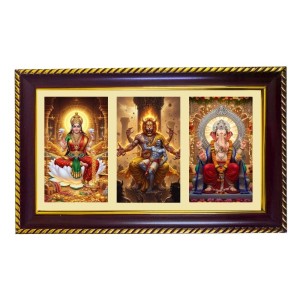 Lakshmi-Narshima-Ganpati Photo Frame 12x8 Inch | Glossy Maroon Polystyrene Frame | Divine Wall & Table Decor | Temple Decoration & Gift Item (Pack Of 1) (F21409) Lakshmi-Narshima-Ganpati Photo Frame 12x8 Inch | Glossy Maroon Polystyrene Frame | Divine Wall & Table Decor | Temple Decoration & Gift Item (Pack Of 1) (F21409)