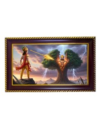 Murgun Photo Frame 10x6 Inch | Glossy Maroon Polystyrene Frame | Divine Wall & Table Decor | Temple Decoration & Gift Item (Pack Of 1) (F20348)