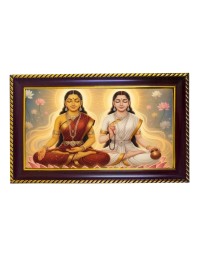 Devi Photo Frame 10x6 Inch | Glossy Maroon Polystyrene Frame | Divine Wall & Table Decor | Temple Decoration & Gift Item (Pack Of 1) (F20271)