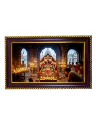 Lord Khatushyam Photo Frame 12x8 Inch | Glossy Maroon Polystyrene Frame | Divine Wall & Table Decor | Temple Decoration & Gift Item (Pack Of 1) (F20638)