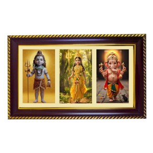 Shiva -Parvti-Ganesha Photo Frame 14x10 Inch | Glossy Maroon Polystyrene Frame | Divine Wall & Table Decor | Temple Decoration & Gift Item (Pack Of 1) (F21234) Shiva -Parvti-Ganesha Photo Frame 14x10 Inch | Glossy Maroon Polystyrene Frame | Divine Wall & Table Decor | Temple Decoration & Gift Item (Pack Of 1) (F21234)