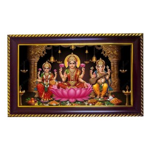 Lakshmi -Gannesha-Sarswati Photo Frame 10x6 Inch | Glossy Maroon Polystyrene Frame | Divine Wall & Table Decor | Temple Decoration & Gift Item (Pack Of 1) (F20075) Lakshmi -Gannesha-Sarswati Photo Frame 10x6 Inch | Glossy Maroon Polystyrene Frame | Divine Wall & Table Decor | Temple Decoration & Gift Item (Pack Of 1) (F20075)