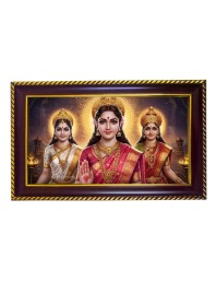 TriDevi Photo Frame 14x10 Inch | Glossy Maroon Polystyrene Frame | Divine Wall & Table Decor | Temple Decoration & Gift Item (Pack Of 1) (F20143)